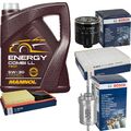 BOSCH Inspektionspaket 5L MANNOL Energy Combi LL 5W-30 für VW Polo 1.4 Seat