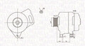 Lichtmaschine mit Riemenscheibe 063731750010 MAGNETI MARELLI für VW