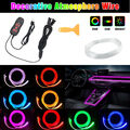 Auto USB RGB LED Ambientebeleuchtung Innenraumbeleuchtung Glasfaser 64Farben