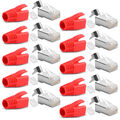 10x Netzwerkstecker CAT 7 6A RJ45 LAN Netzwerk Crimp Stecker vergoldete Kontakte