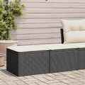 2-tlg. Garten-Sofagarnitur mit Kissen Schwarz Poly Rattan vidaXL