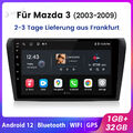 1+32GB Für Mazda 3 BK 2003-2009 9" Android 12 Autoradio USB GPS Navi WIFI DAB+BT