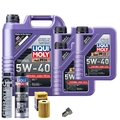 Motoröl 5W40 LIQUI MOLY 8L+HENGST Ölfilter+Spülung+Cera Tec+Ölablassschraube