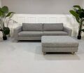 Bolia Scandinavia Sofa + Hocker Designer Stoff Grau Couch Lieferung möglich