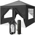 Pavillon 3x3m Wasserdicht Gartenpavillon Pop Up Partyzelte UV Schutz Faltbar PVC