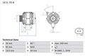 BOSCH Lichtmaschine Generator Lima 0 986 042 640 +117.63€ Pfand für VW LUPO 1