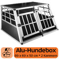 Hundetransportbox Auto Hundebox Alu Transportbox Aluminium 89 x 69 x 50 Petigi