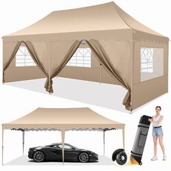 Pavillon 3x3/3x6m Faltpavillon Gartenzelt Partyzelt Wasserdicht UV-Schutz Zelt