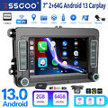 DAB+ 64G Android 13 Autoradio Carplay GPS Kam Für VW GOLF 5 6 Plus Tiguan Touran