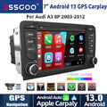 Android 13 32G Carplay Autoradio GPS Navi RDS BT 7" KAM Für Audi A3 S3 RS3 8P 8V