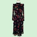 BOSS ORANGE Elegantes Kleid mit Blumen-Print "Amoreh" Gr.34 DE aus 100% Viskose