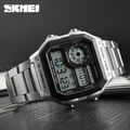 SKMEI Luxus Sport Edelstahl Herren uhr-Timer wasserdicht digitale Armbanduhr