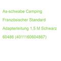 As-schwabe Camping Französischer Standard Adapterleitung 1,5 M Schwarz 60486 (40