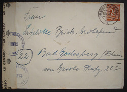 Alliierte Bes. 1946: Zensurpost /Brief , "Bernstadt 25.4.46" n. Bad Godesberg