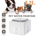 2,2L Automatischer Haustier Wasserspender Trinkbrunnen Katzen Hunde Filter Leise