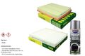 MANN-FILTER Paket + Presto Klima-Reiniger für Opel Zafira B A05 Astra G CC F48_