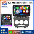 CarPlay Android13 Autoradio GPS Navi Für Mazda 5 2005-2010 WIFI BT DAB+ FM USB