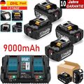 8X 9000mAh Akku Für Makita 18V 8.0Ah BL1860B BL1850 BL1840 BL1830 Ersatzakku LED