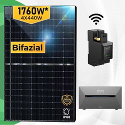 1760W Bifazial Balkonkraftwerk mit Speicher integrietem Wechselrichter PV Anlage🌟Integriertem WIFI Wechselrichter 🌟Smart Zähler