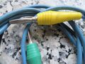 3 Messleitungen Bananenstecker 0,4m Adern blau, Stecker: schwarz-blau, gelb-grün