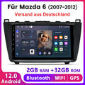 9''Android 12 2+32G Autoradio GPS NAVI SWC WIFI BT DAB Für Mazda6 2din Carplay