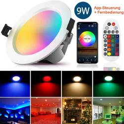 LED Einbaustrahler 5W 9W Bluetooth RGB Einbauleuchten Decken spots Lampe Dimmbar