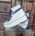  Neu, Dockers High top Sneaker Schnürschuhe  Turnschuhe Weiß Schwarz Gr.40 