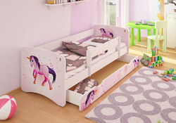 Best For Kids Kinderbett Jugendbett Mädchenbett Rausfallschutz Schublade 80x160