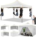 3x3m Faltpavillon Pavillon Gartenpavillon Wasserdicht UV-Schutz mit Seitenteilen