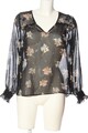 ZARA BASIC Langarm-Bluse Damen Gr. DE 36 schwarz Casual-Look