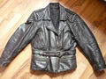 Damen Lederjacke Biker Schwarz Leder Motorrad Motorradjacke Größe 40