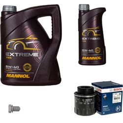 BOSCH Ölfilter 6 L MANNOL Extreme 5W-40 für VW Golf V 1.4 TSI 1.6 FSI 1.2 Audi