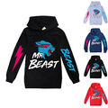 Mr Beast Kinder Langarm Kapuzenpullover Hoodie Sweatshirt Pullis Mädchen Jungen