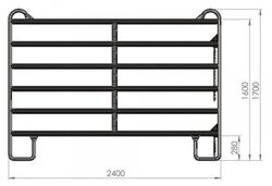 Kerbl Weidepanel 2,4 m Panel mobiles Zaunelement 442591