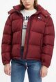 Tommy Jeans Damen TJW Alaska Puffer Jacket Daunenjacke Steppjacke Kapuze Rot