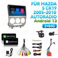 2G+64G Für Mazda 5 CR19 2005-2010 GPS NAVI Apple CarPlay Autoradio Android 13