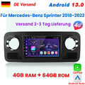 4+64GB 8Kern Carplay Autoradio GPS NAVI SWC Für Mercedes-Benz Sprinter 2018-2022