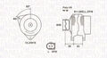 Lichtmaschine mit Riemenscheibe 063731588010 MAGNETI MARELLI für AUDI VW