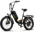 E-Bike,20 Zoll Elektrofahrrad,E-Citybike Pedelec Shimano 7-Gang Damen/Herre