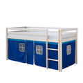 Hochbett Kinderbett 90x200 cm Vorhang Stockbett Etagenbett Spielbett Homestyle4u