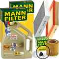 MANN INSPEKTIONSPAKET+5L CASTROL 5W-30 ÖL passend für BMW 1er F20 3er F30 80 4er