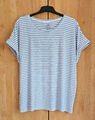 Damen T-Shirt ~ von Gina Benotti ~ Gr. XL (48/50) ~ hellblau-weiß-gestreift ~ #1