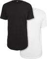 Urban Classics Pre-Pack Shaped Long Tee Black+White