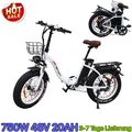 20 Zoll Elektrofahrrad 750W Ebike Klapprad 20AH Mountainbike DRVETION CT20