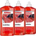 3x 500ml SONAX AUTOPOLITUR LACKPFLEGE LACKVERSIEGELUNG AUTOLACK POLITUR PFLEGE