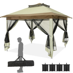 3,3x3,3m Pavillon Wasserdicht Gartenzelt Faltpavillon Partyzelt Popup UV Schut