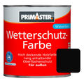 Primaster Wetterschutzfarbe 2,5L Schwarz Holzfarbe UV-Schutz Wetterschutz