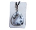 Dendriten Opal Cabochon Anhänger mit Clip Nr. 3556