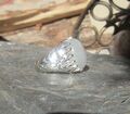 Ω Ring Regenbogen Mondstein weiß Stein des Juni Sterling Silber 925 Gr 18,8