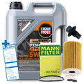 5L Liqui Moly Top Tec 4200 5W-30 Motoröl + MANN Filter + Schraube für Audi / VW